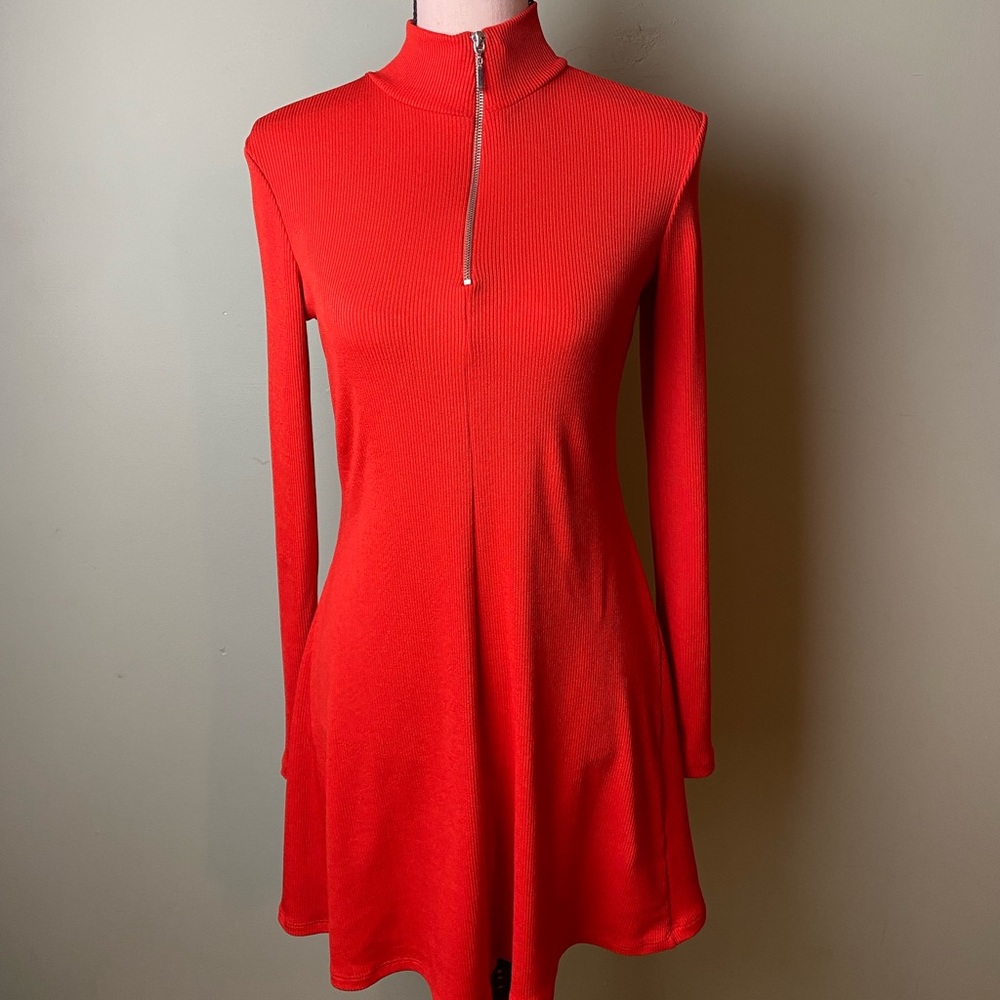 Zara  Red-ish/Orange Mini Dress